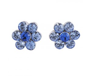 Fülbevaló Swarovski kristályokkal Oliver Weber Flower Sapphire