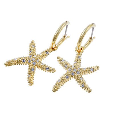 Fülbevaló Swarovski kristályokkal Oliver Weber Starfish Gold