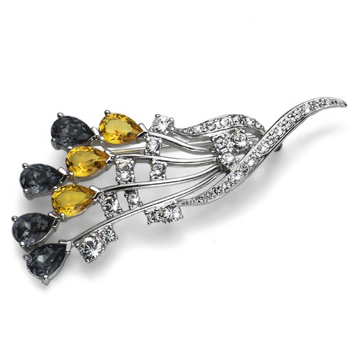 Brosstű Swarovski kristályokkal Oliver Weber Listen sunflower