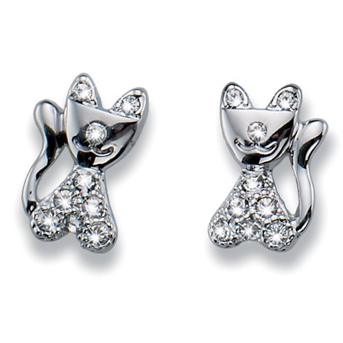 Gyermek fülbevaló Swarovski kristályokkal Oliver Weber Cat