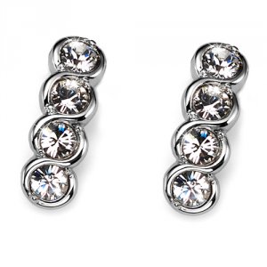 Fülbevaló Swarovski kristályokkal Oliver Weber Four Crystal