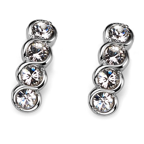 Fülbevaló Swarovski kristályokkal Oliver Weber Four Crystal
