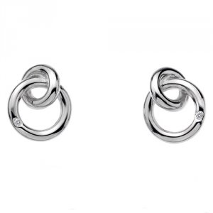 Ezüst fülbevaló Hot Diamonds Eternity Interlocking Silver Stud DE308