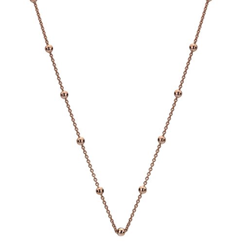 Ezüst lánc Hot Diamonds Emozioni Rose Gold Cable with Ball Chain 30