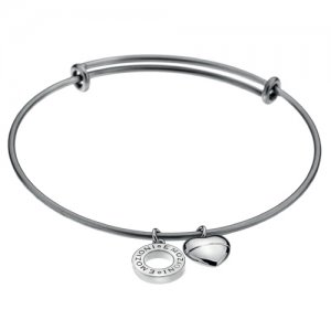 Acél karkötő Hot Diamonds Emozioni Silver Bangle DC107