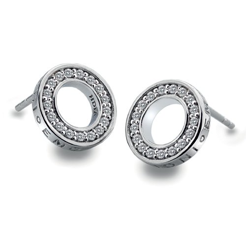 Ezüst fülbevaló Hot Diamonds Emozioni Saturno Clear DE408