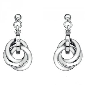 Ezüst fülbevaló Hot Diamonds Trio DE388