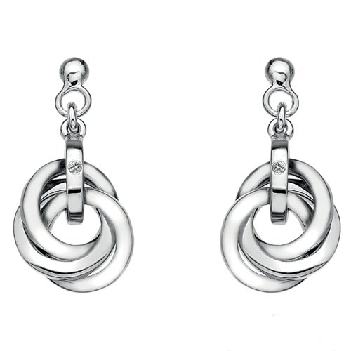 Ezüst fülbevaló Hot Diamonds Trio DE388