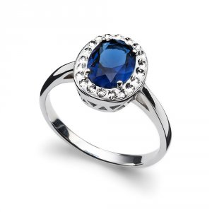 Gyűrű Swarovski kristályokkal Oliver Weber Pure Sapphire 63211
