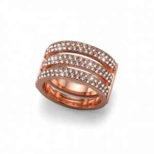 Gyűrű Swarovski kristályokkal Oliver Weber Index Rosegold 41116RG