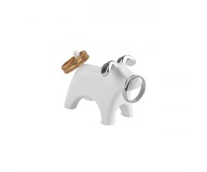 Kis ékszertartó állvány gyűrűkre Umbra Anigram Dog - fehér