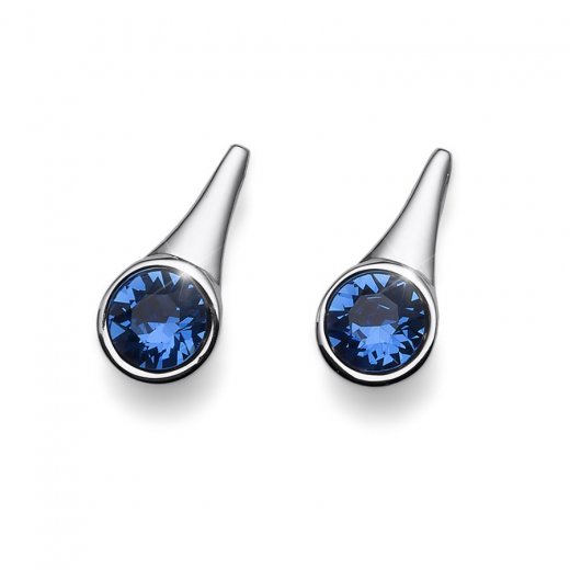 Fülbevaló Swarovski kristályokkal Oliver Weber Duo Blue 22573-BLU