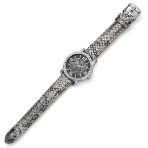 Női Swarovski kristályokkal díszített karóra Oliver Weber Vigo Leopard Silver 65044-SIL