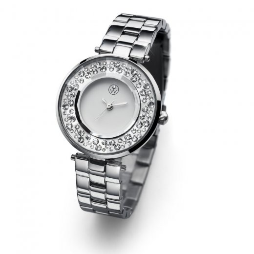 Női Swarovski kristályokkal díszített karóra Oliver Weber Lyon Steel Silver 65046-SIL