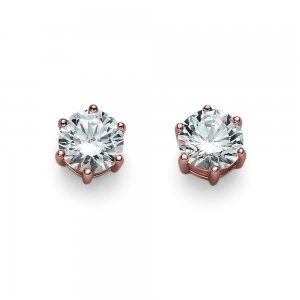 Fülbevaló Swarovski kristályokkal Oliver Weber Brilliance Medium rosegold crystal