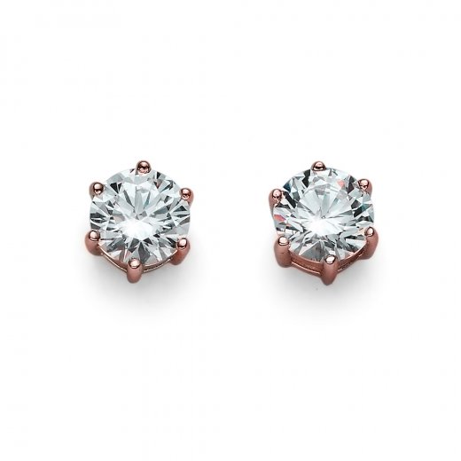 Fülbevaló Swarovski kristályokkal Oliver Weber Brilliance Medium rosegold crystal