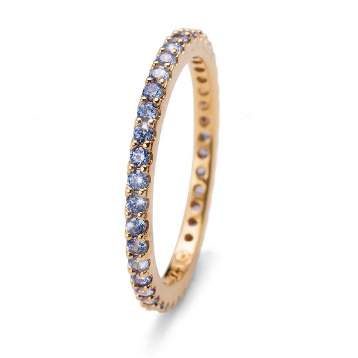 Gyűrű Swarovski kristályokkal Oliver Weber Jolie gold blue