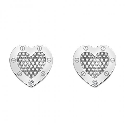 Ezüst fülbevaló Hot Diamonds Love DE528