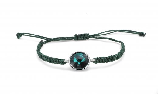 Karkötő Swarovski kristályokkal Oliver Weber Easy round cord emerald