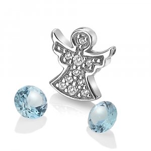 Medál Hot Diamonds Anais element angyal kék Topáz AC104
