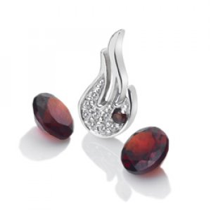 Medál Hot Diamonds Anais element tűz Granát AC101