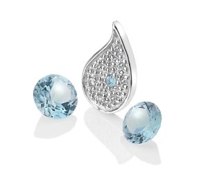 Medál Hot Diamonds Anais element kék Topáz AC102