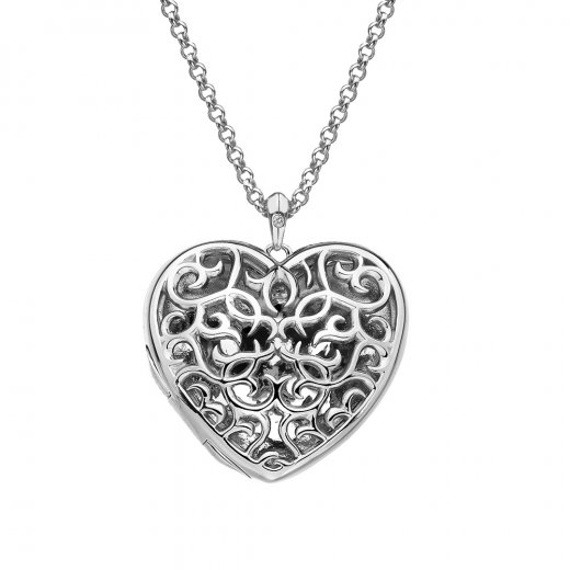 Medál Hot Diamonds Large Heart Filigree Locket DP669