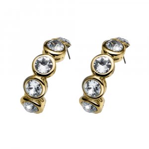 Fülbevaló Swarovski kristályokkal Oliver Weber Tennis gold crystal