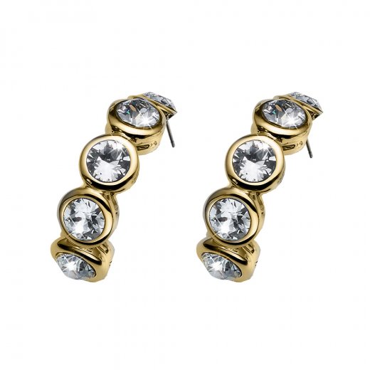 Fülbevaló Swarovski kristályokkal Oliver Weber Tennis gold crystal