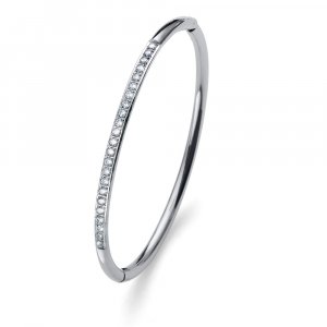 Karkötő Swarovski kristályokkal Oliver Weber Plain Steel