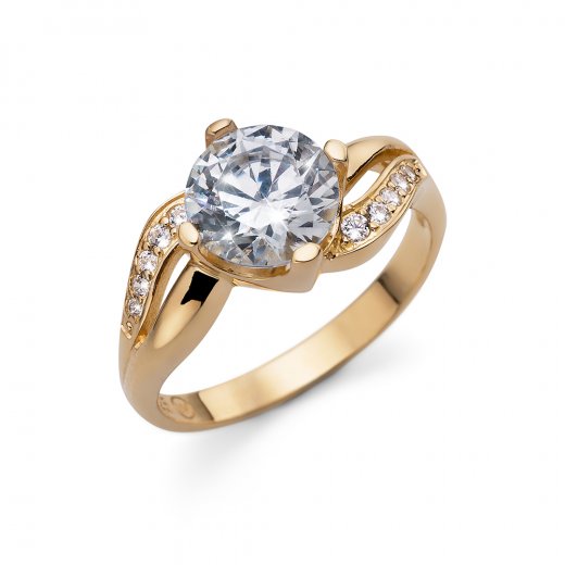 Gyűrű Swarovski kristályokkal Oliver Weber Success gold crystal