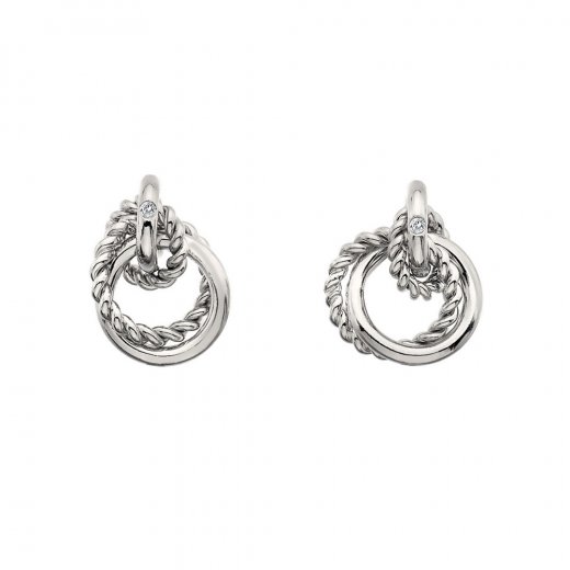Ezüst fülbevaló Hot Diamonds Jasmine DE610