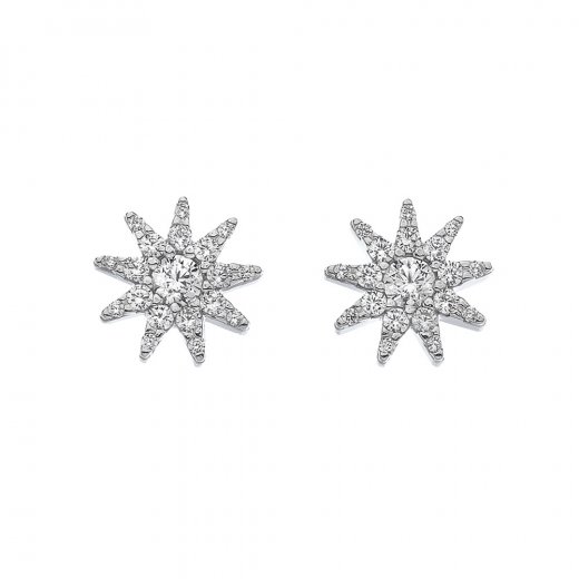 Ezüst fülbevaló Hot Diamonds Emozioni Stella EE037