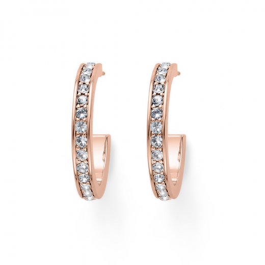 Fülbevaló Swarovski kristályokkal Oliver Weber Now rose gold crystal