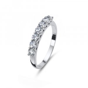 Ezüst gyűrű Swarovski kristályokkal Oliver Weber Step CZ WHI