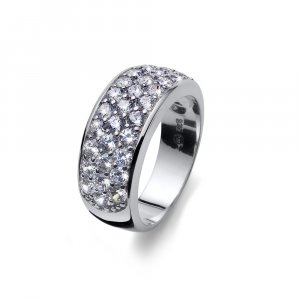 Ezüst gyűrű Swarovski kristályokkal Oliver Weber Heaven CZ WHI