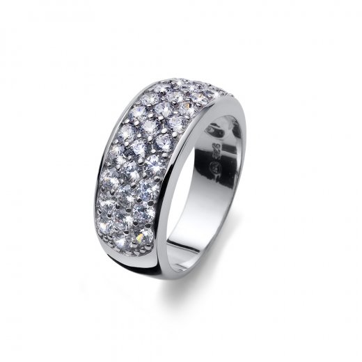 Ezüst gyűrű Swarovski kristályokkal Oliver Weber Heaven CZ WHI