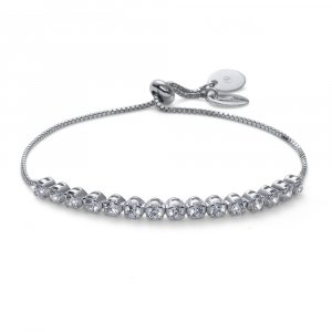 Ezüst karkötő Swarovski kristályokkal Oliver Weber Step CZ WHI