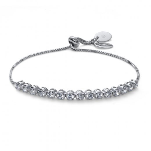 Ezüst karkötő Swarovski kristályokkal Oliver Weber Step CZ WHI
