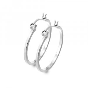 Ezüst fülbevaló Hot Diamonds Hoops DE625
