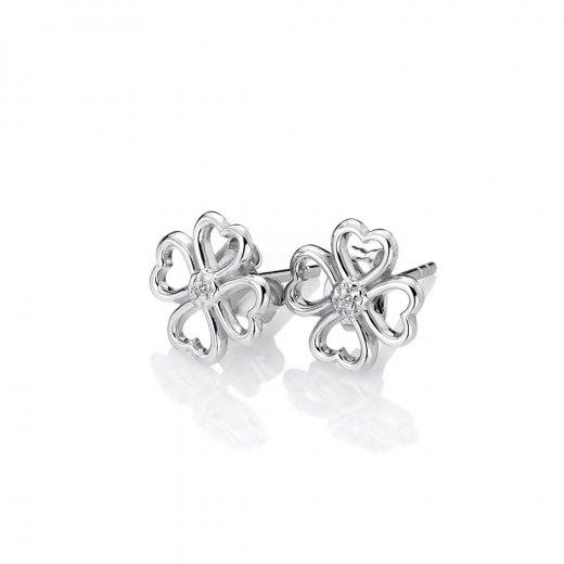 Ezüst fülbevaló Hot Diamonds Lucky in Love DE632