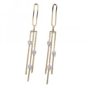 Fülbevaló Swarovski kristályokkal Oliver Weber Tonight golden WHI