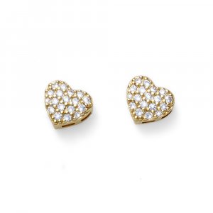 Ezüst fülbevaló Swarovski kristályokkal Oliver Weber Unica golden white