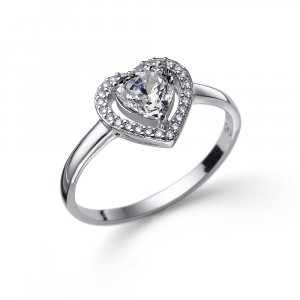 Ezüst gyűrű Swarovski kristályokkal Oliver Weber Forever white