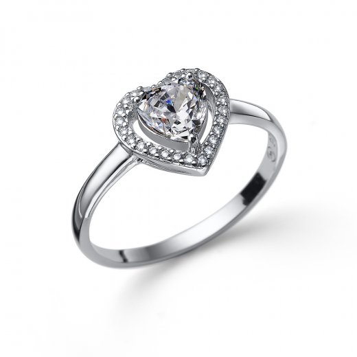 Ezüst gyűrű Swarovski kristályokkal Oliver Weber Forever white