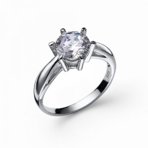 Ezüst gyűrű Swarovski kristályokkal Oliver Weber Why white