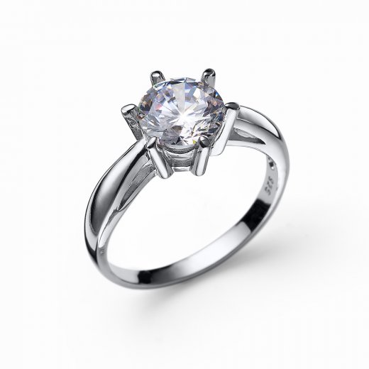 Ezüst gyűrű Swarovski kristályokkal Oliver Weber Why white