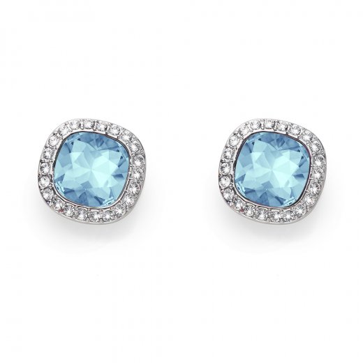 Fülbevaló Swarovski kristályokkal Oliver Weber Secret aqua