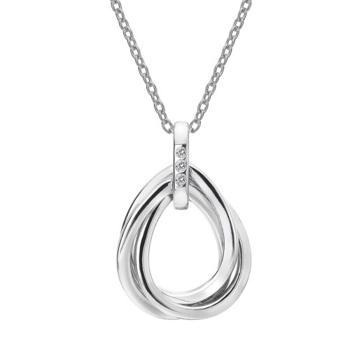 Ezüst medál Hot Diamonds Trio Teardrop DP779