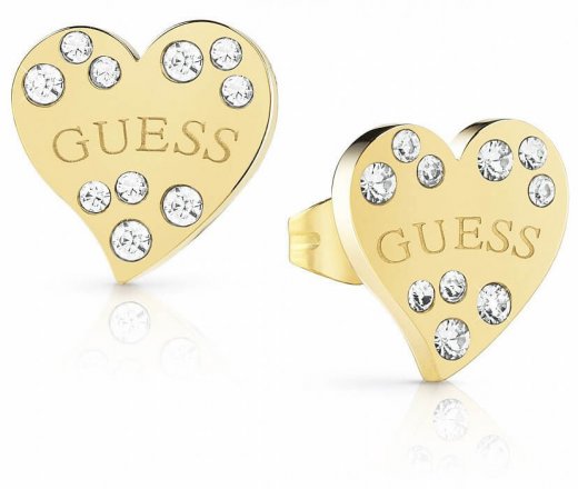 Fülbevaló Guess Hearts Gold UBE78052